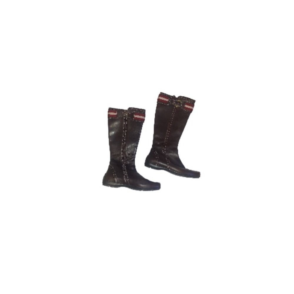 Bally “Tasche” Brown Leather Boots with Black Rubber Soles - Women’s Size 36